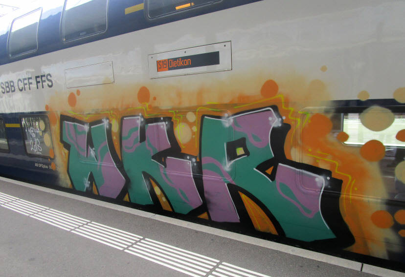WKR SBB train graffit zürich
