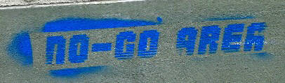 no-go area graffiti tag