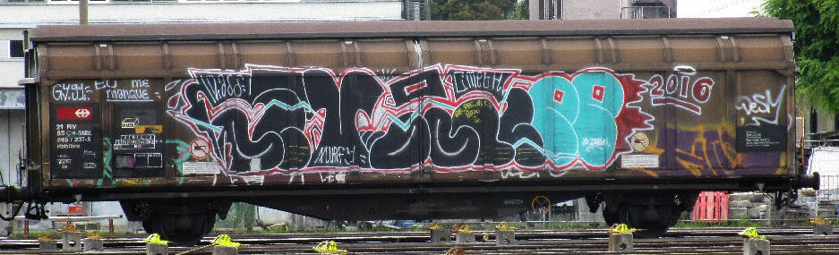 C.METH graffiti freight car zuerich