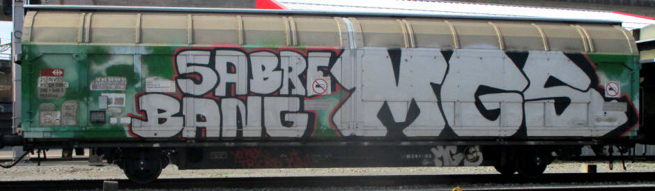 sabre bang mgs sbb güterwagen graffiti