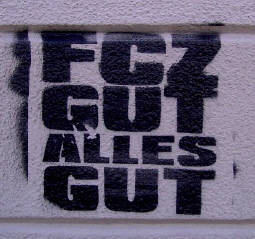 FCZ gut alles gut. FCZ Schablonen Graffiti Zürich