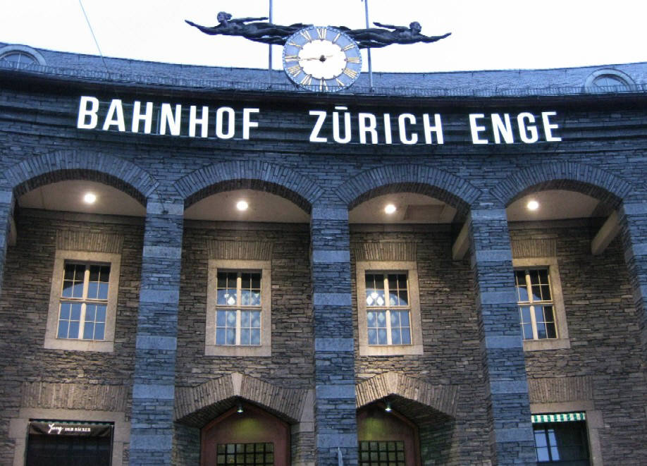 bahnhof zrich enge in der blauen stunde. zurich enge railway station in the blue hour zuirich switzerland