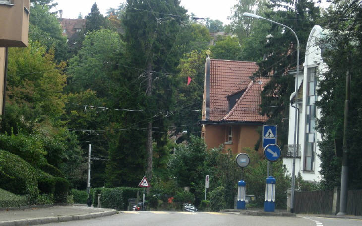 Bergstrasse Zürich mit Hare Krishna Temple