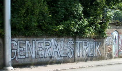 GENERALSTREIK. graffiti in zürich