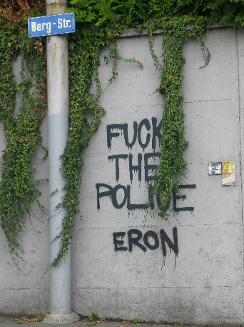 fuck the police graffiti zurich switzerland