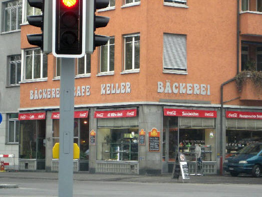 Bäckerei Café Keller Ecke Schimmelstrasss Manessestrasse Zürich Wiedikon Kreis 3