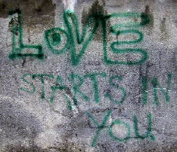 LOVE STARTS IN YOU graffiti zurich switzerland