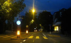 gladbachstrasse zürich in der blauen stunde. zürcher quartierfotos fluntern kreis 7