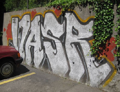 WASR graffiti zürich spyriplatz gladbachstrasse zürich fluntern kreis 6.  juni 2009