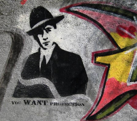 Humphrey Bogart stencil graffiti zurich switzerland. Humphrey Bogart Schablonengraffiti Zürich Schweiz
