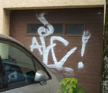 ALC graffiti tag garage hönggerstrasse zürich-wipkingen