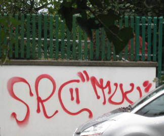 SRC TUSK graffiti tag  Zürich