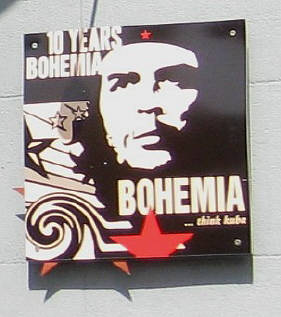 10 years bohemia. think kuba. bohemia coffee shop bar restaurant zürich. che guevara.