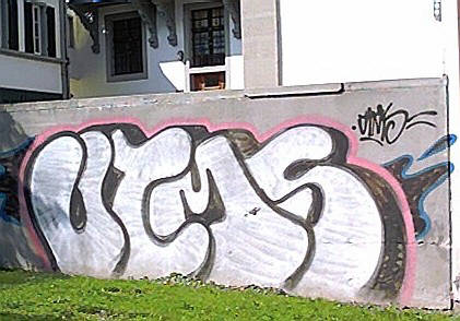 utms graffiti style, beim kunsthaus zürich 2004