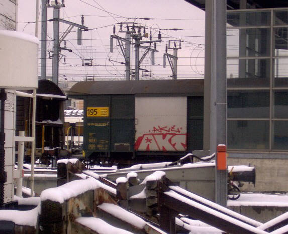 SBB Güterwagen mit AKT Graffiti. AKT graffiti crew zürich