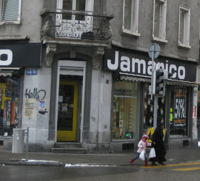 JAMARICO Ecke Langstrasse und Stauffacherstrasse am Helvetiaplatz Zürich
