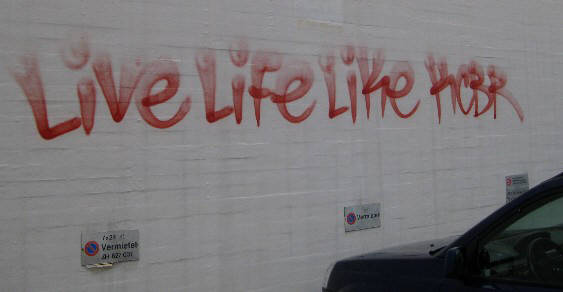 LIVE LIFE LIKE KCBR. Message from KCBR graffiti crew zurich switzerland.