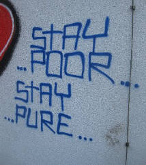stay poor stay pure graffiti in zurich switzerland
