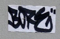 BORE graffiti tag sticker zürich