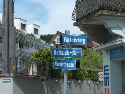 zürich wipkingen nordbrücke. verzweigung rötelsteig, rotbuchstrasse, nordstrasse