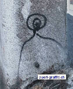 harald nägeli original graffiti 1977-79. das rennende auge ist ein typisches nägeli graffiti aus seiner anfangszeit ende der siebziger jahre