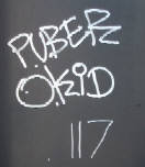 PUBER, OLID, 117 graffiti tags schaffhauserplatz zürich-unterstrass.