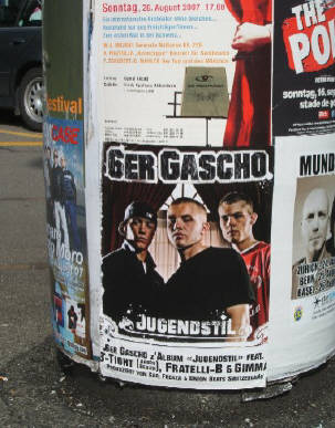 6er gascho cd album jugendstil plakat september 2007 zürich unterstrass