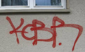 KCBR graffiti tag birmensdorferstrasse bei schmiede wiedikon