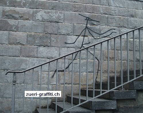 harald nägeli graffiti am seilergraben zürich. januiar 2009