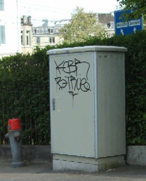 KCBR graffiti tag zürich seilergraben hirschengraben
