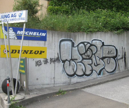KIWY graffiti wasserwerkstrasse zürich wipkingen bei jung ag garage carrosserie