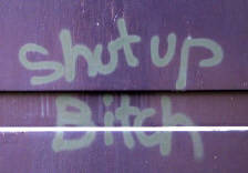 SHUT UP BITCH graffiti tag zurich switzerland