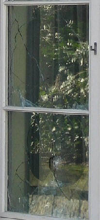 Attack on K6 police station in zurich switzerland on december 28, 2010. one dozen windows were broken in the nighttime attack.
