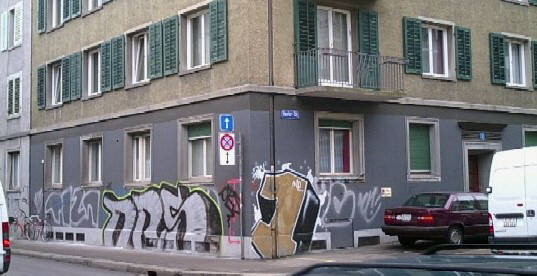 DRS graffiti. EINZ graffiti. ecke weststrasse haslerstrasse zürich wiedikon stadtkreis 3