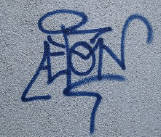 AERON graffiti tag zürich