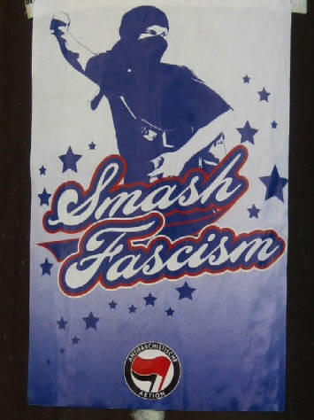 SMASH FACISM poster zurich switzerland. smash fscism antifaschistische front plakat zürich ausserishl schweiz