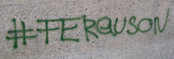 FERGUSON graffiti tag in zurich switzerland. FERGUSON ist überall. FERGUSON is everywhere whre there aare cops