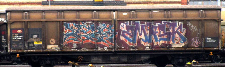 2MASK SBB güterwagen graffiti zürich