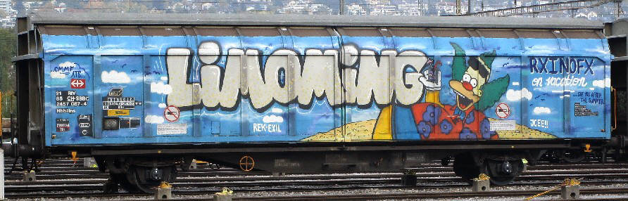 LIMO MING en vacation SBB gterwagen graffiti