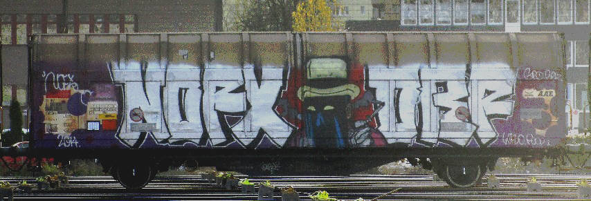 NOFX ORF MASKED MAN SBB gterwagen graffiti zrich