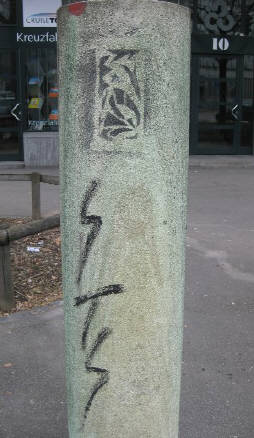 STS graffiti tag smash the system  zürich-enge