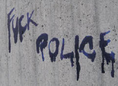 FUCK POLICE graffiti tag zurich switzerland