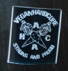 vegan hardcore strong and proud sticker zurich siwtzerland