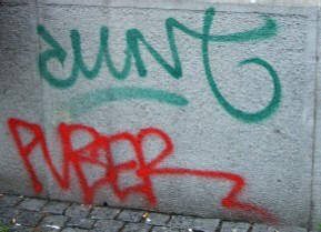CUNT graffiti tag zürich PUBER graffiti tasg zürich