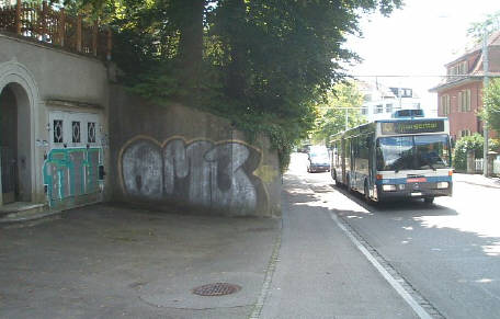 OMB graffiti zürich UTM graffiti zürich an der bergstrasse zürich mit 33er bus vbz