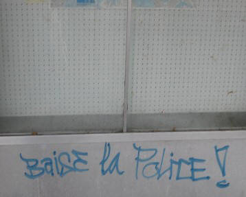 BAISE LA POLICE graffiti tag zuerich 