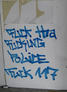 FUCK THA FUCKING POLICE FUCK 117 graffiti tag zurich switzerland