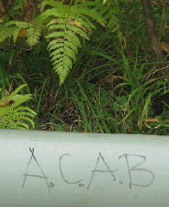 A.C.A.B. graffiti tag zurich switzerland. all cops are bastards