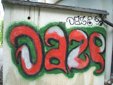 DAZE graffiti von 1999 gutstrasse zrich wiedikon