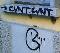 CUNT graffiti zürich aussersihl kernstrasse